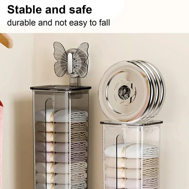 Transparent Multifunctional Wall-Mounted Sock Organizer - Image 4