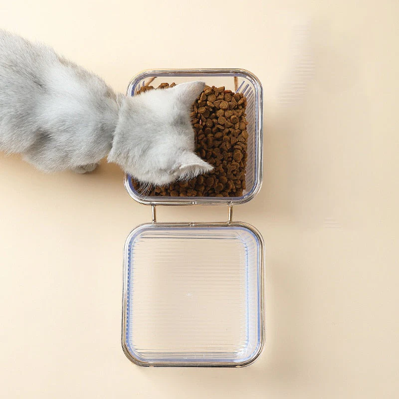 Transparent Non-slip Double Pet Bowl - Image 3
