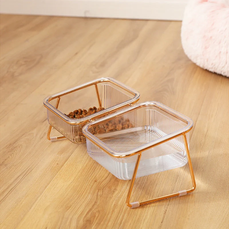 Transparent Non-slip Double Pet Bowl - Image 5