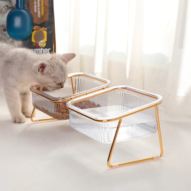 Transparent Non-slip Double Pet Bowl - Image 8