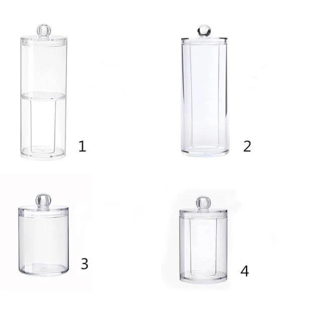 Transparent Round Style Makeup Cotton Box - Image 10