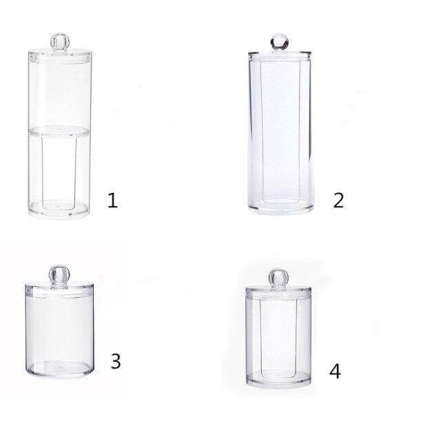 Transparent Round Style Makeup Cotton Box - Image 8