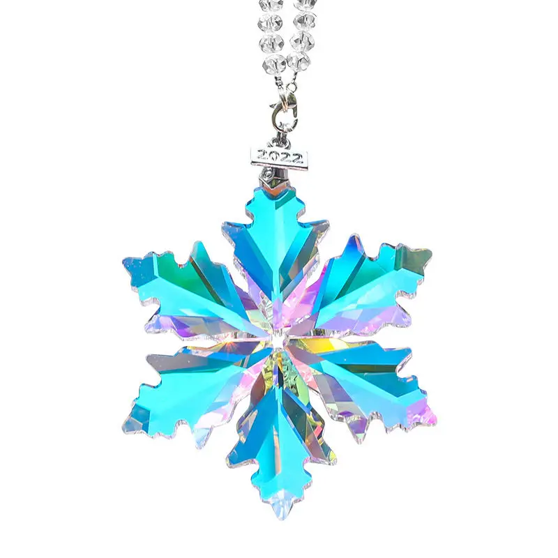 Transparent Snowflake Rainbow Car Pendant Decor - Image 5