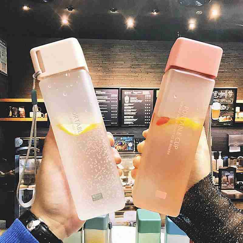 Transparent Square Classy Water Bottle Thermos - Image 3