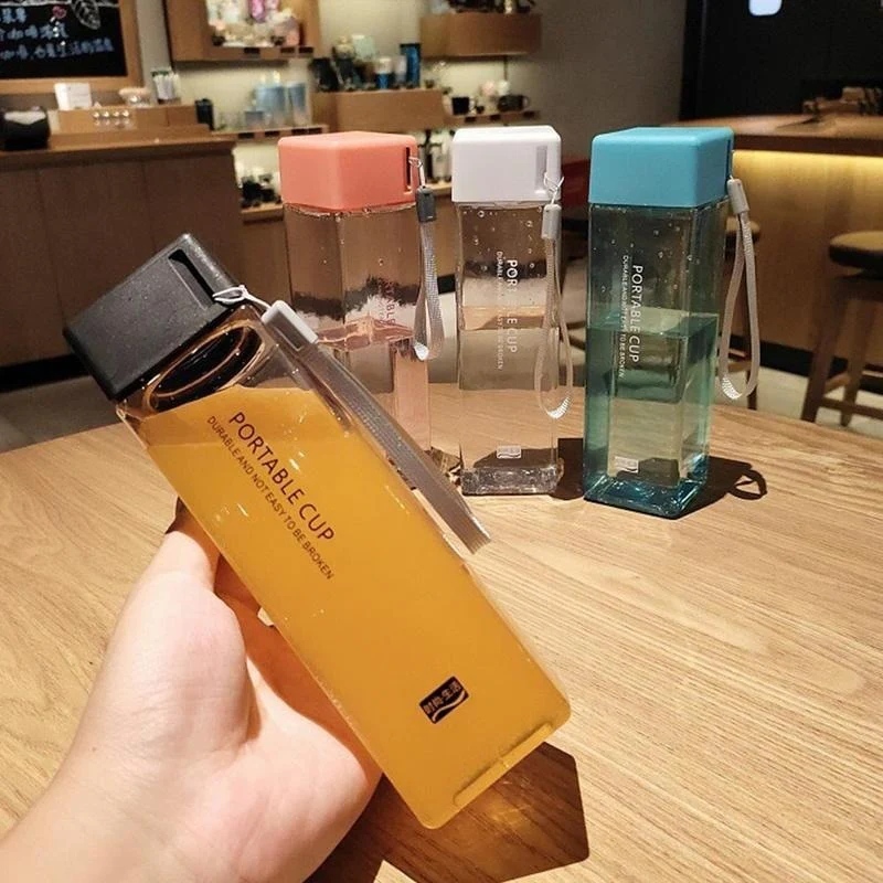 Transparent Square Classy Water Bottle Thermos - Image 5