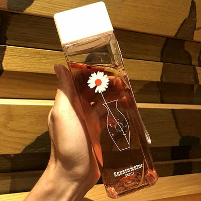 Transparent Square Classy Water Bottle Thermos - Image 9