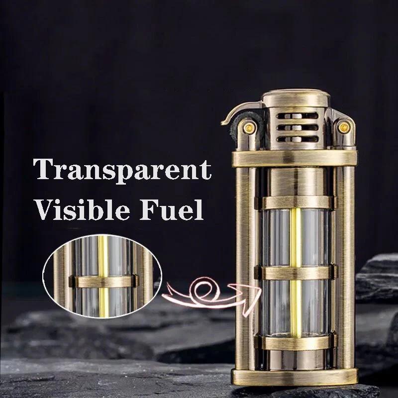Transparent Windproof Metal Kerosene Flame Fusion Lighter - Image 3