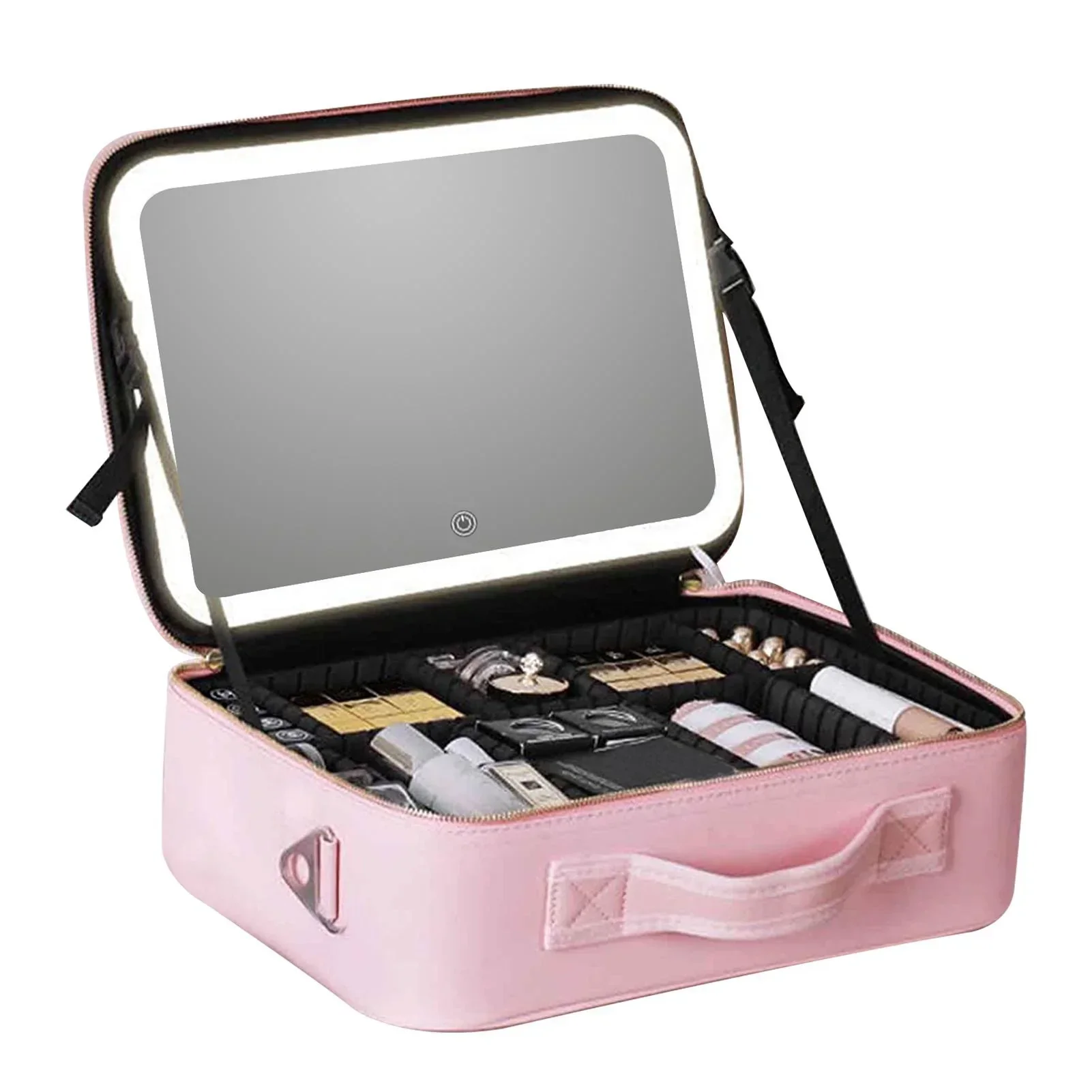Travel Cosmetic Case LED Mirror Makeup Bag - Image 6