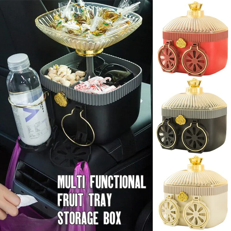 Travel Tray Portable Car Armrest Cup Holder Storage Box - Image 6