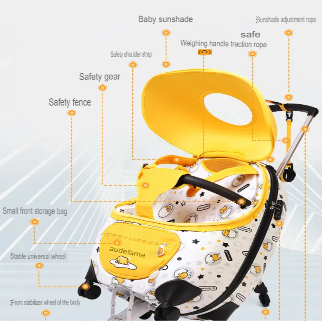Traveler Baby Go Around Multifunctional Luggage Stroller - Image 3