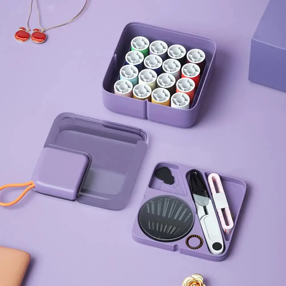 Trendy Pastel-Colored Travel Sewing Kit - Image 2