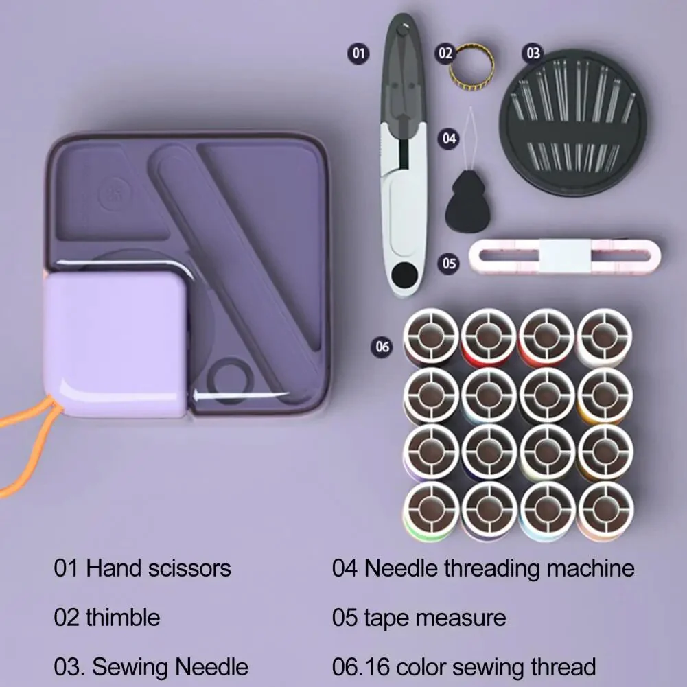 Trendy Pastel-Colored Travel Sewing Kit - Image 5