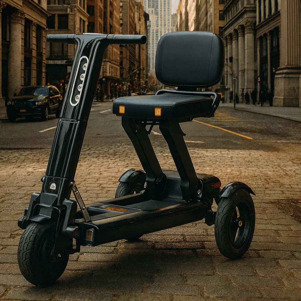 Tri-Wheel Foldable Padded Seat Electric Mobility Scooter - Image 2