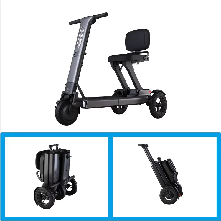 Tri-Wheel Foldable Padded Seat Electric Mobility Scooter - Image 3