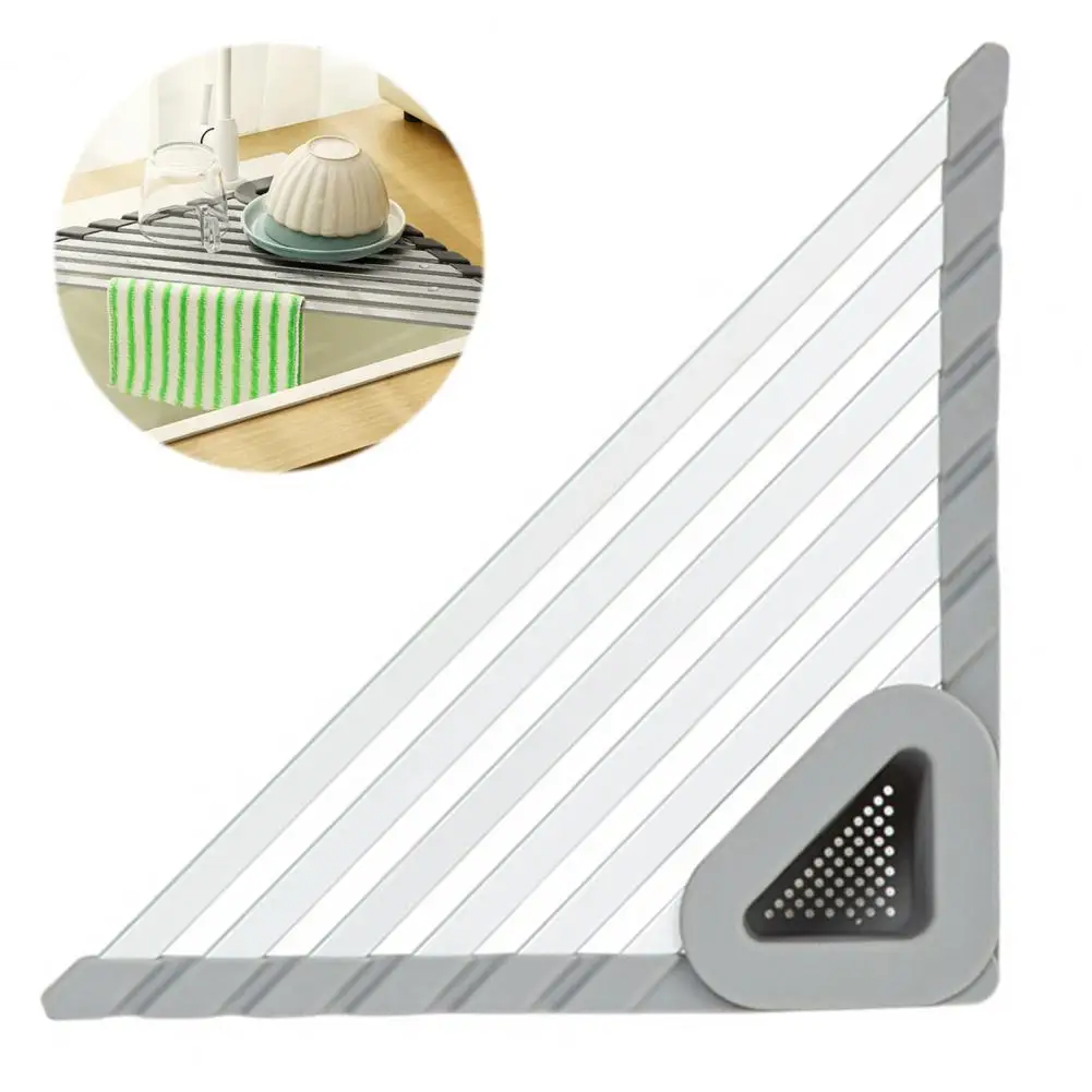 Triangle Slip-Resistant Sink Corner Storage Shelf Rack - Image 5