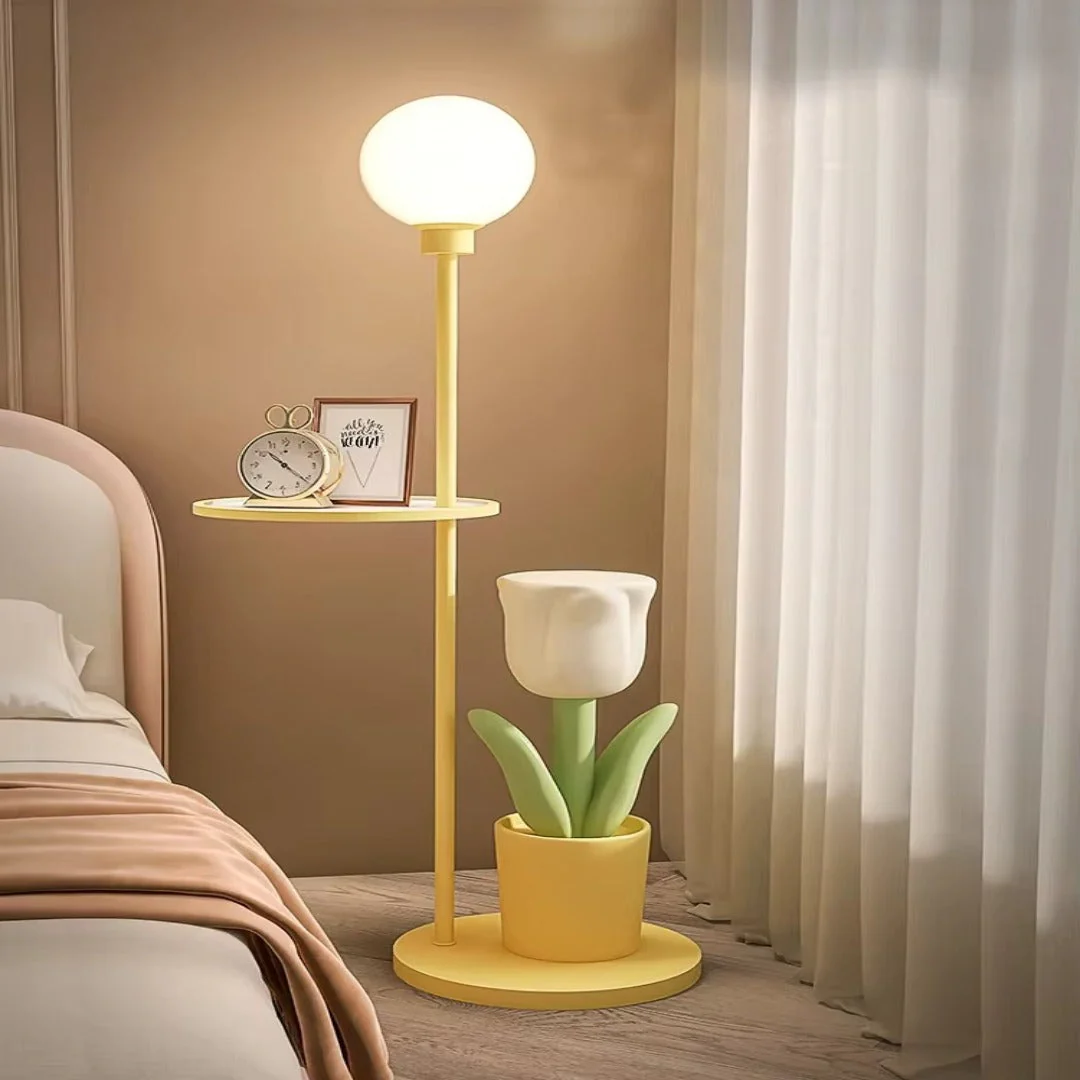 Tulip Blossom Flower Integrated Nightstand Floor Lamp - Image 6
