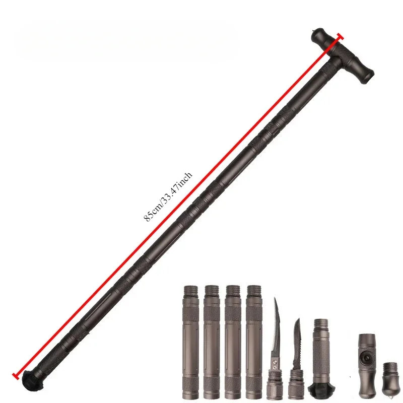 Tungsten Steel Multifunctional Foldable Self-Defense Walking Stick - Image 7