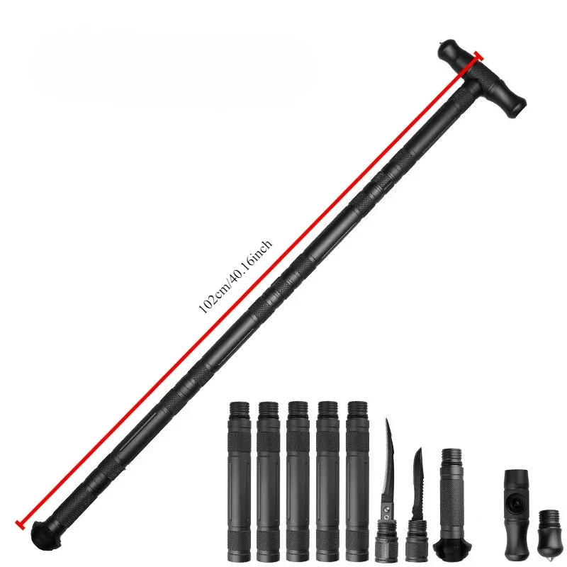 Tungsten Steel Multifunctional Foldable Self-Defense Walking Stick - Image 8