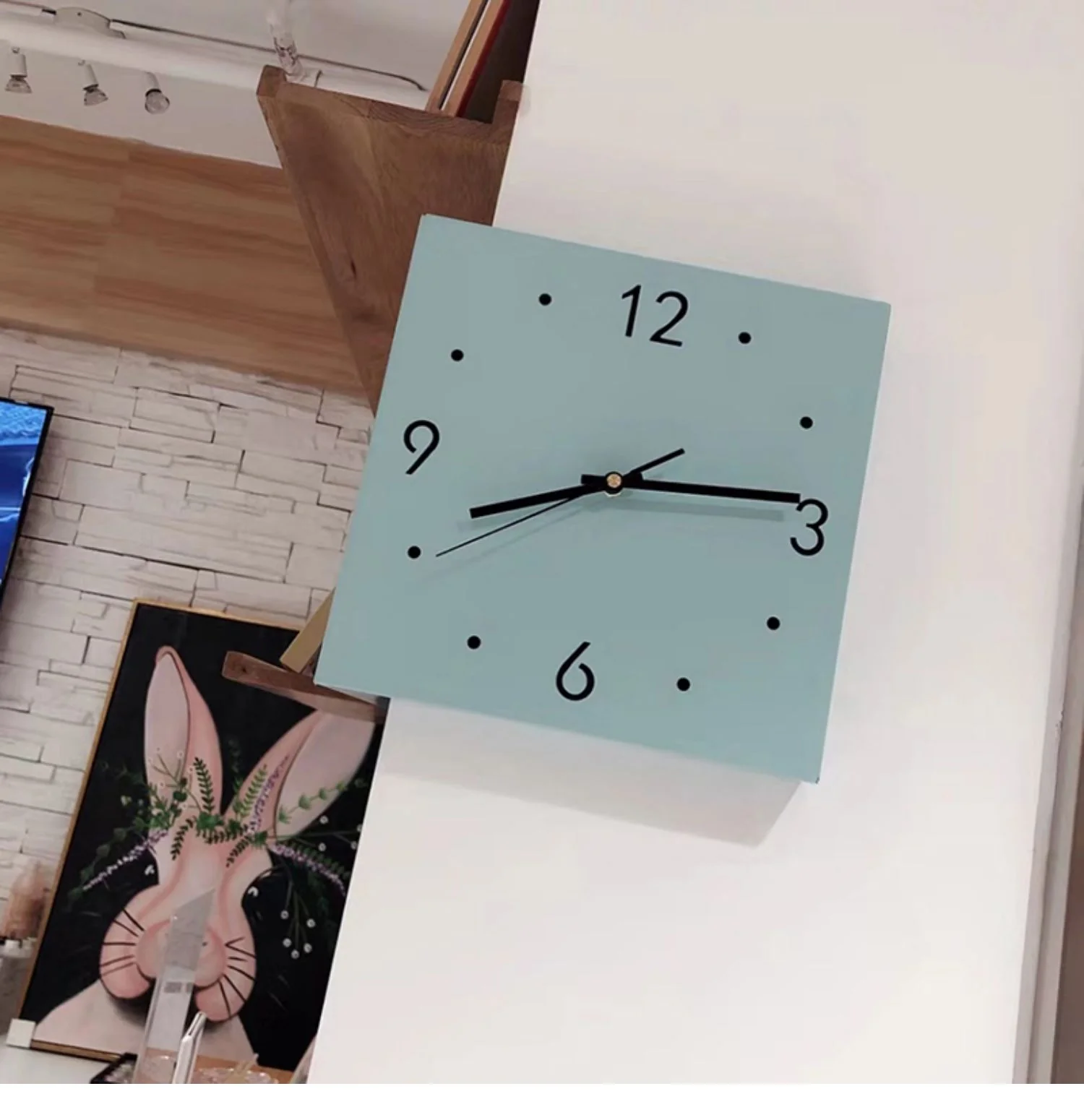 Two-Faced Corner Media Digital Wall Clock - Image 3