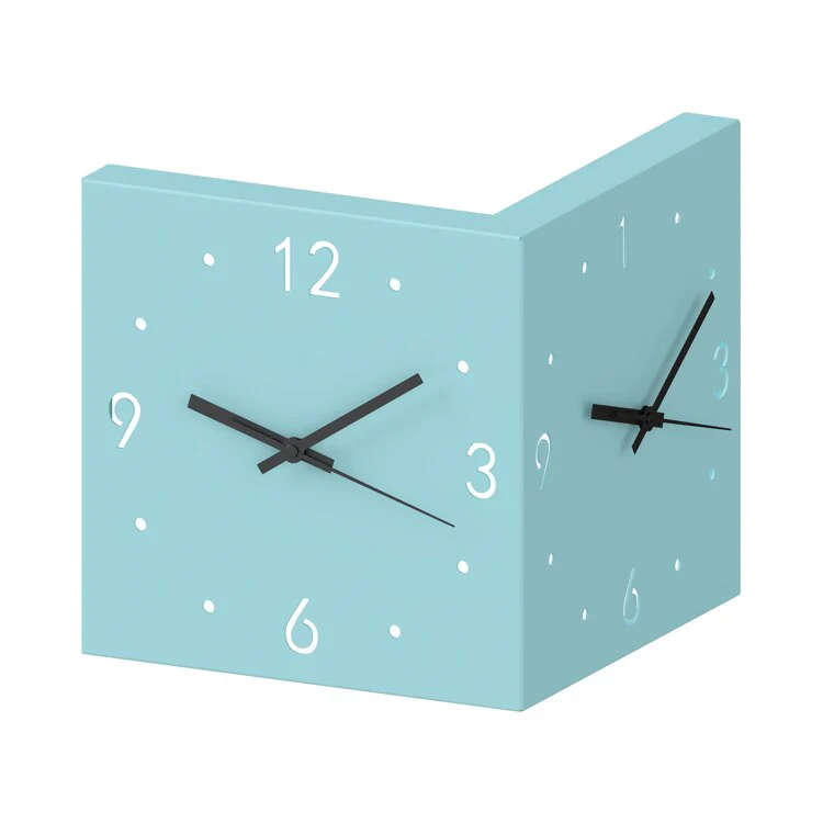 Two-Faced Corner Media Digital Wall Clock - Image 7