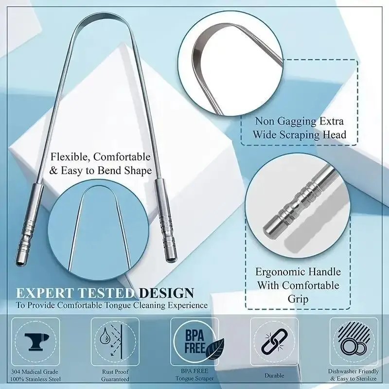 U-shaped Bad Breath Remover Tongue Scraper - Image 6