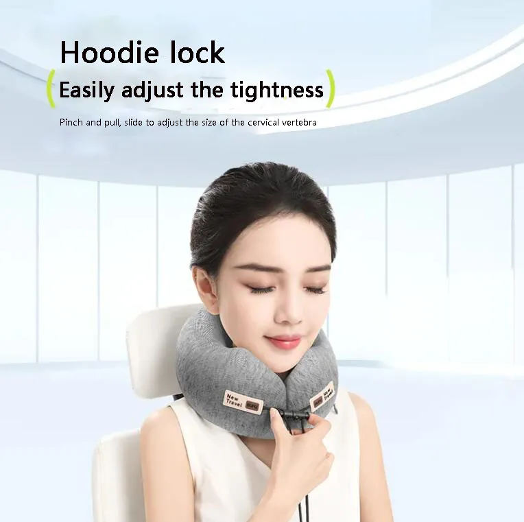 U-Shaped Memory Foam Soft Built-in Storage Case Travel Pillow - Image 4
