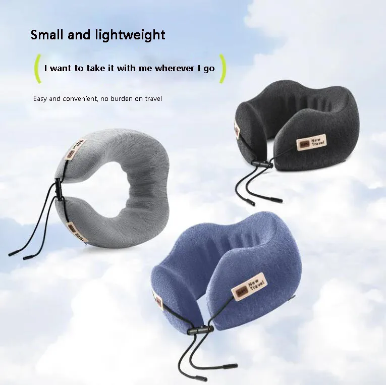 U-Shaped Memory Foam Soft Built-in Storage Case Travel Pillow - Image 5