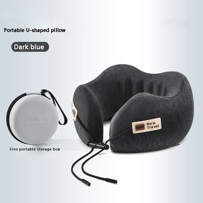 U-Shaped Memory Foam Soft Built-in Storage Case Travel Pillow - Image 7