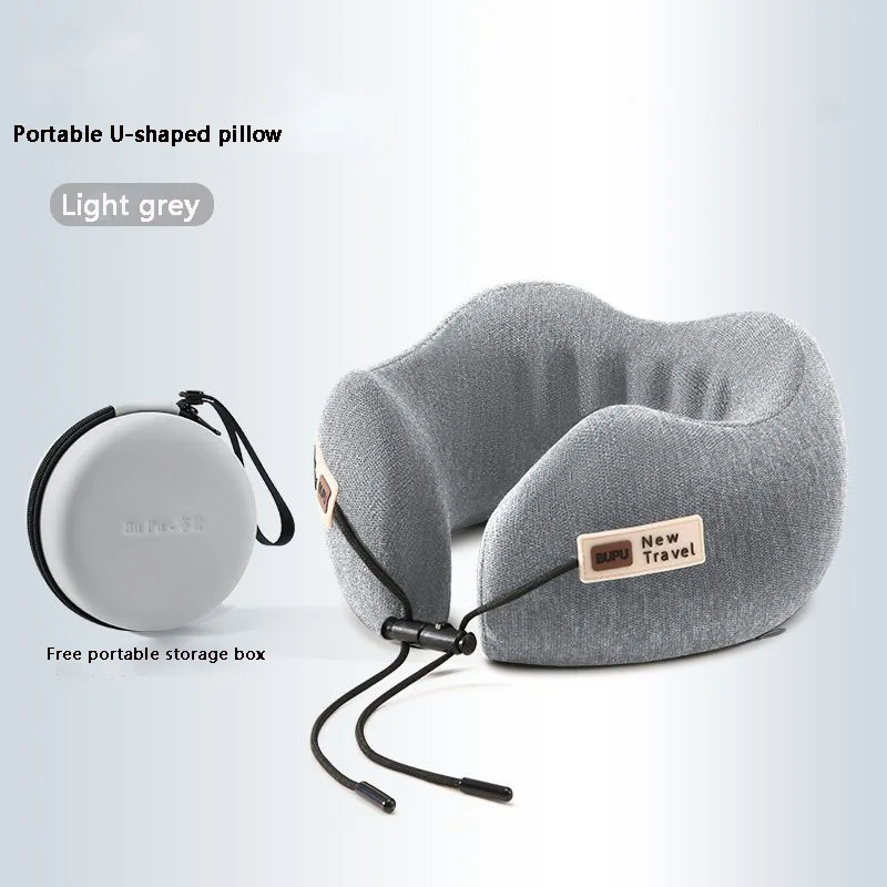 U-Shaped Memory Foam Soft Built-in Storage Case Travel Pillow - Image 8