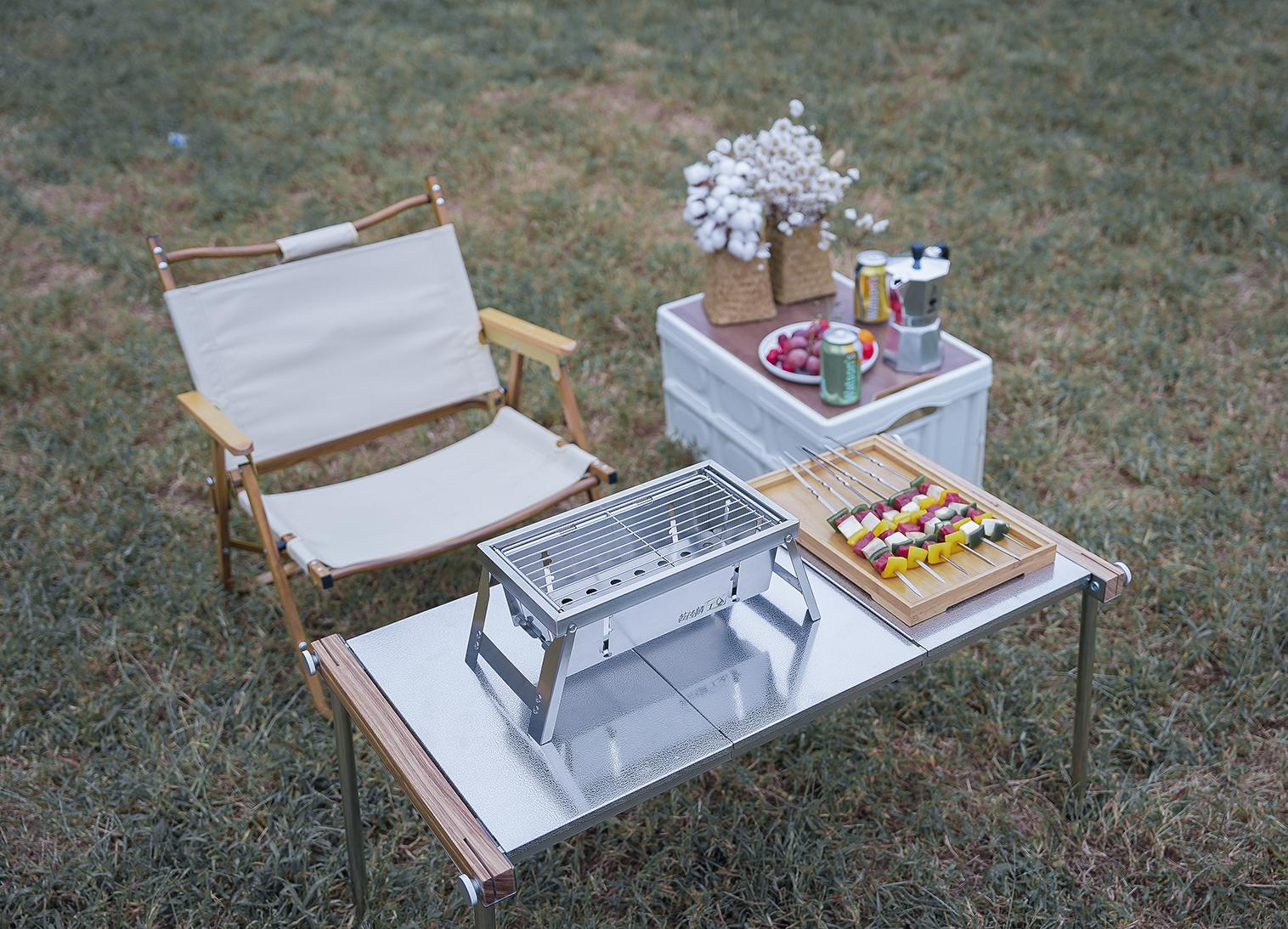 Ultimate Camping Style Stainless Steel Foldable Grill - Image 3
