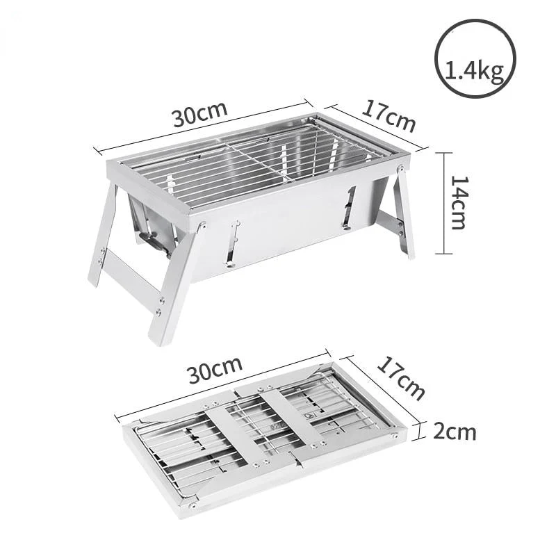 Ultimate Camping Style Stainless Steel Foldable Grill - Image 5