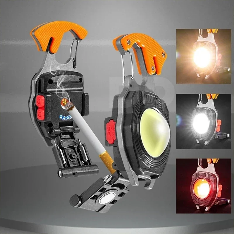 Ultimate COB Multifunction Rechargeable Built-in Ligther Work Light - Image 3