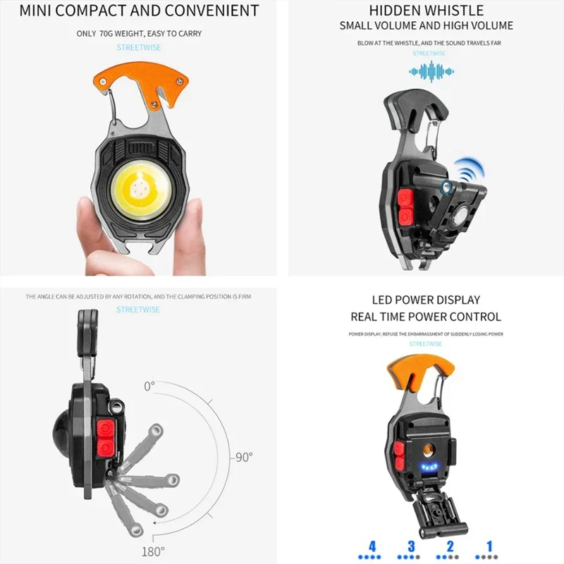 Ultimate COB Multifunction Rechargeable Built-in Ligther Work Light - Image 4