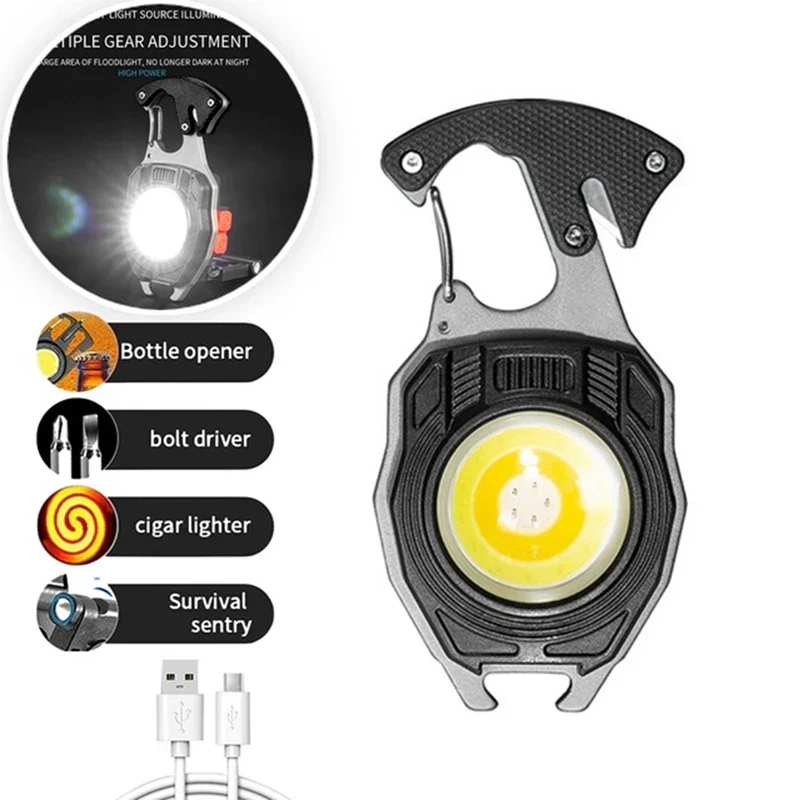 Ultimate COB Multifunction Rechargeable Built-in Ligther Work Light - Image 8