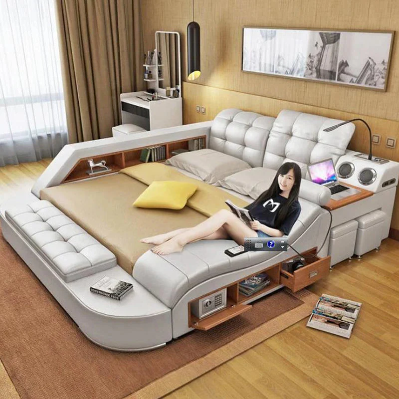 Ultimate Comfort Modern Luxury Leather Dream Smart Bed - Image 4