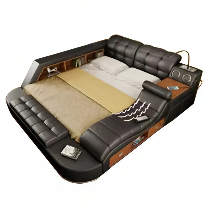 Ultimate Comfort Modern Luxury Leather Dream Smart Bed - Image 5