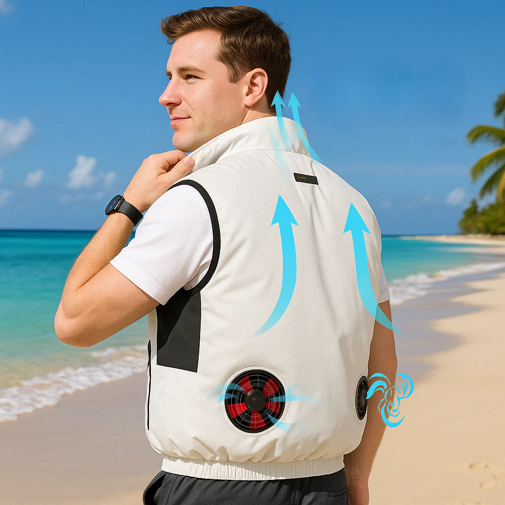Ultra Breeze Built-In Fan Lightweight Summer Cooling Vest