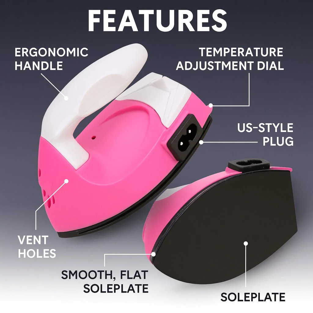 Ultra Compact Travel-Friendly Electric Iron - Image 4