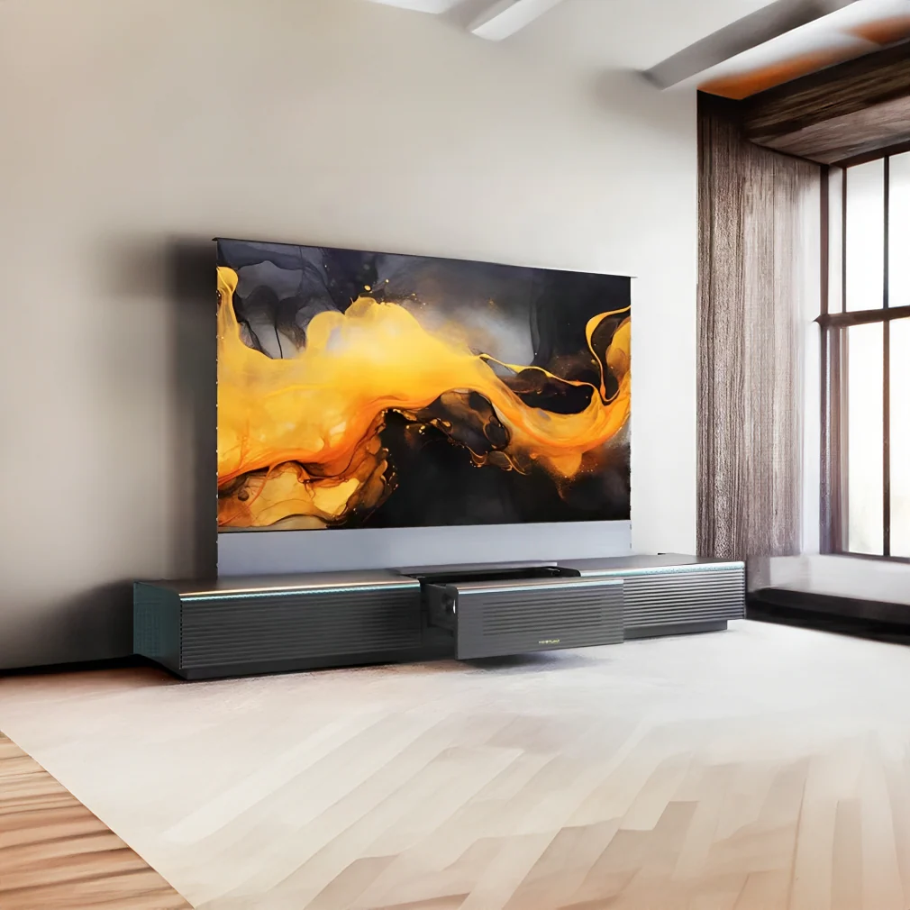 Ultra-Modern Motorized Screen Laser TV Console Cabinet - Image 3