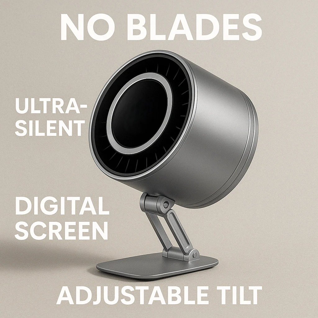 Ultra-Quiet Digital Display Bladeless Fan - Image 4