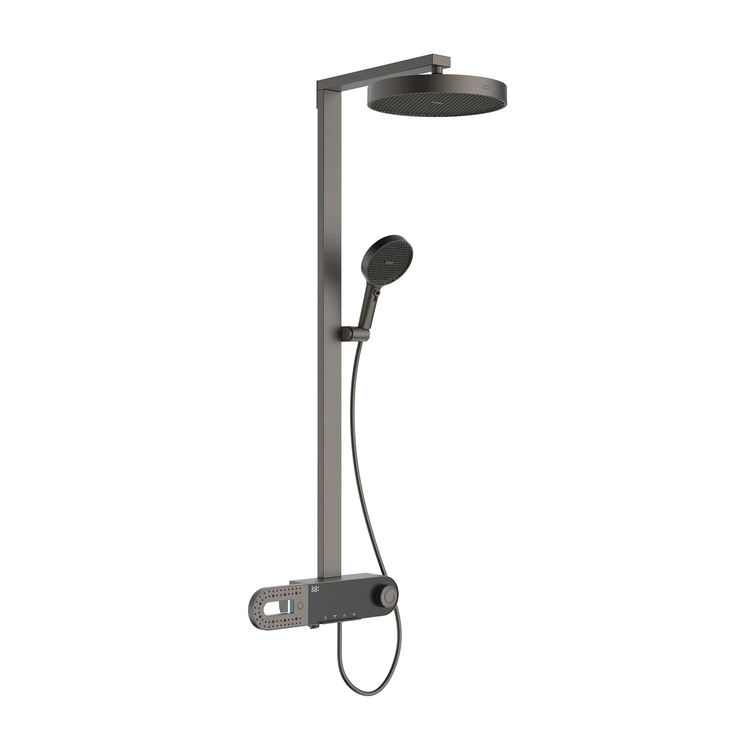Ultra Rain Matte Wall Mounted Brass Rainfall Shower Set - Image 6