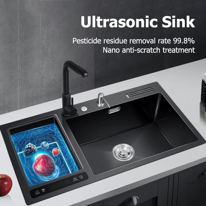 Ultra Wash with Ultrasonic Cleaning Elegant Efficient Kitchen Sink - Image 5