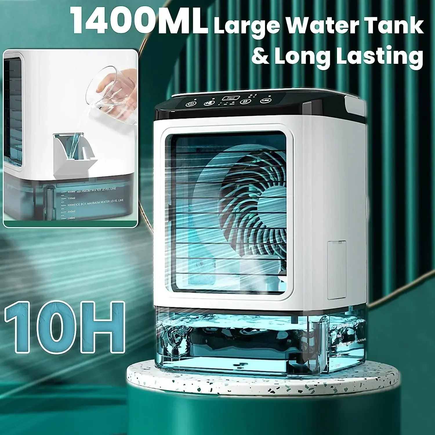 Ultrasonic Atomization Dual Spray Portable Air Conditioner - Image 2