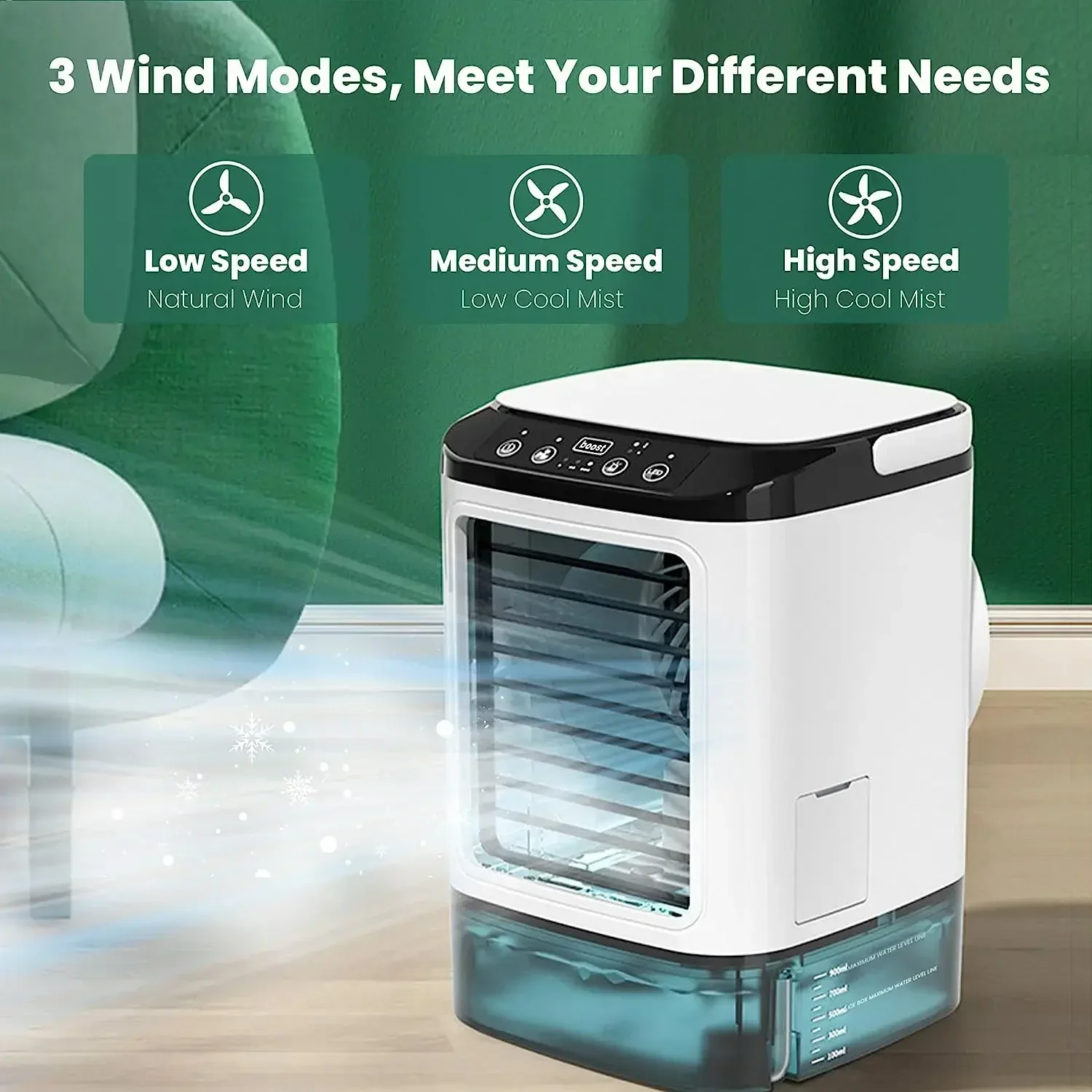 Ultrasonic Atomization Dual Spray Portable Air Conditioner - Image 3