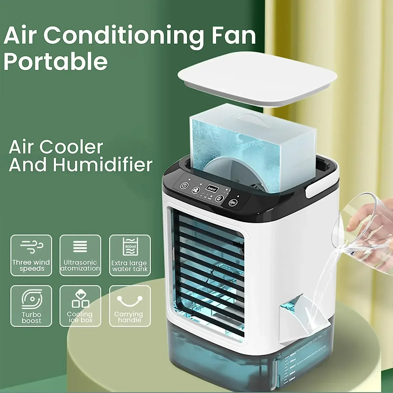 Ultrasonic Atomization Dual Spray Portable Air Conditioner - Image 5