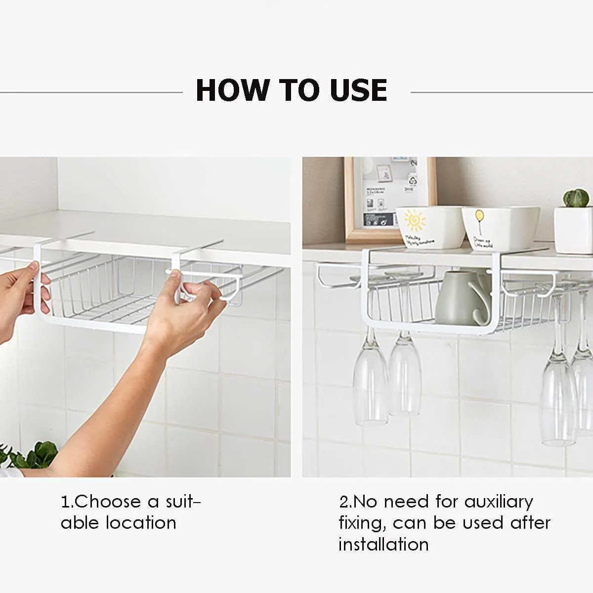 Under Cabinet Glass Holder Rack - Image 9
