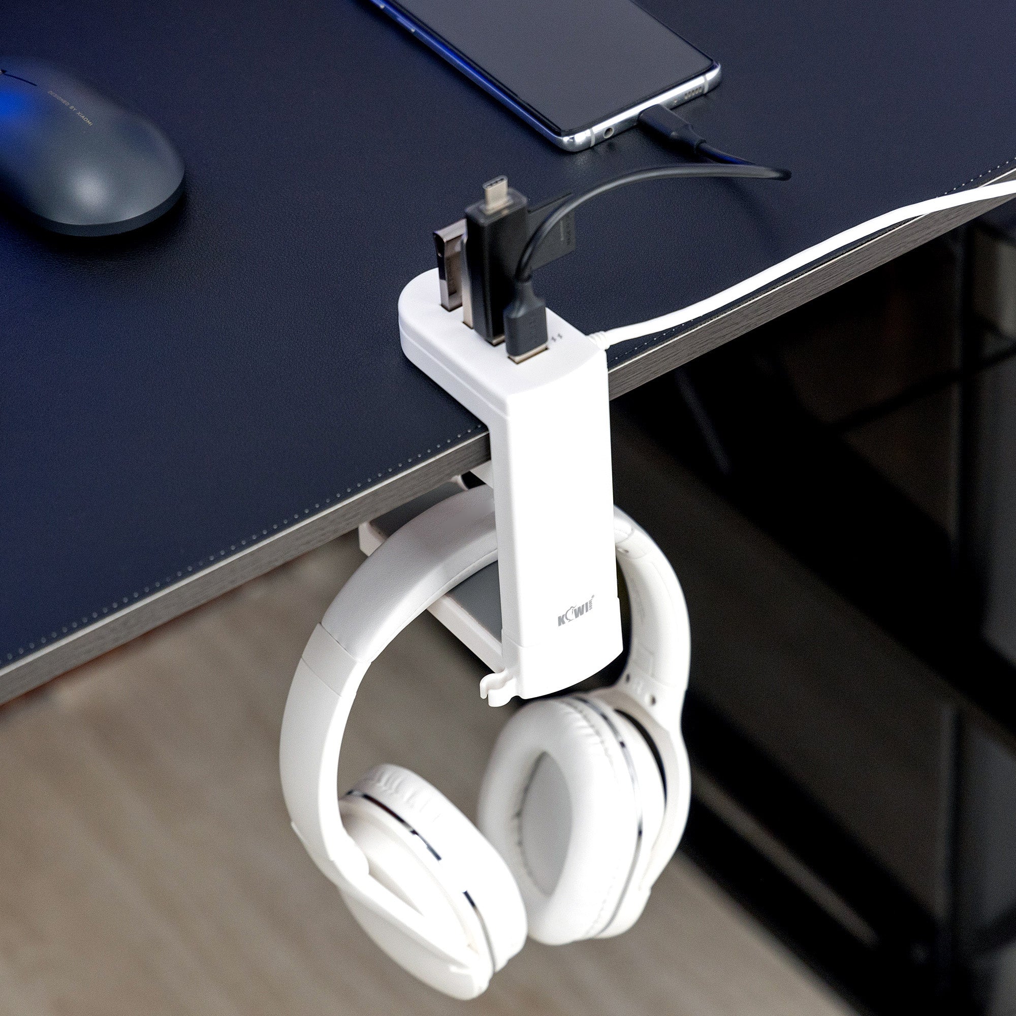 Under Desk USB Ports Headset Holder - Image 2