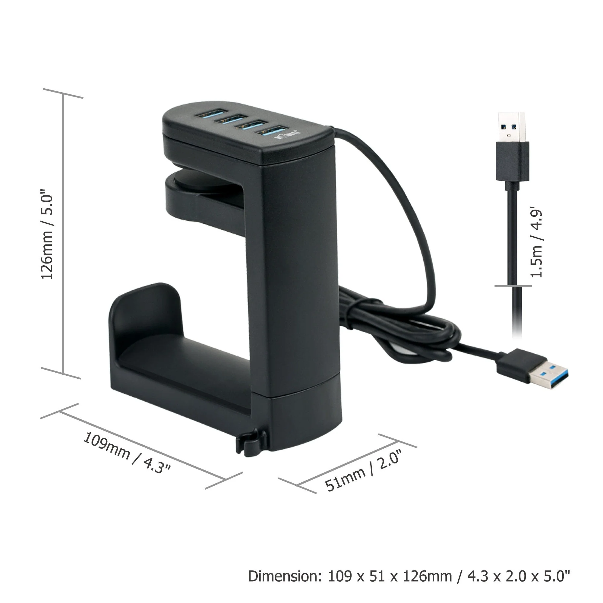 Under Desk USB Ports Headset Holder - Image 8