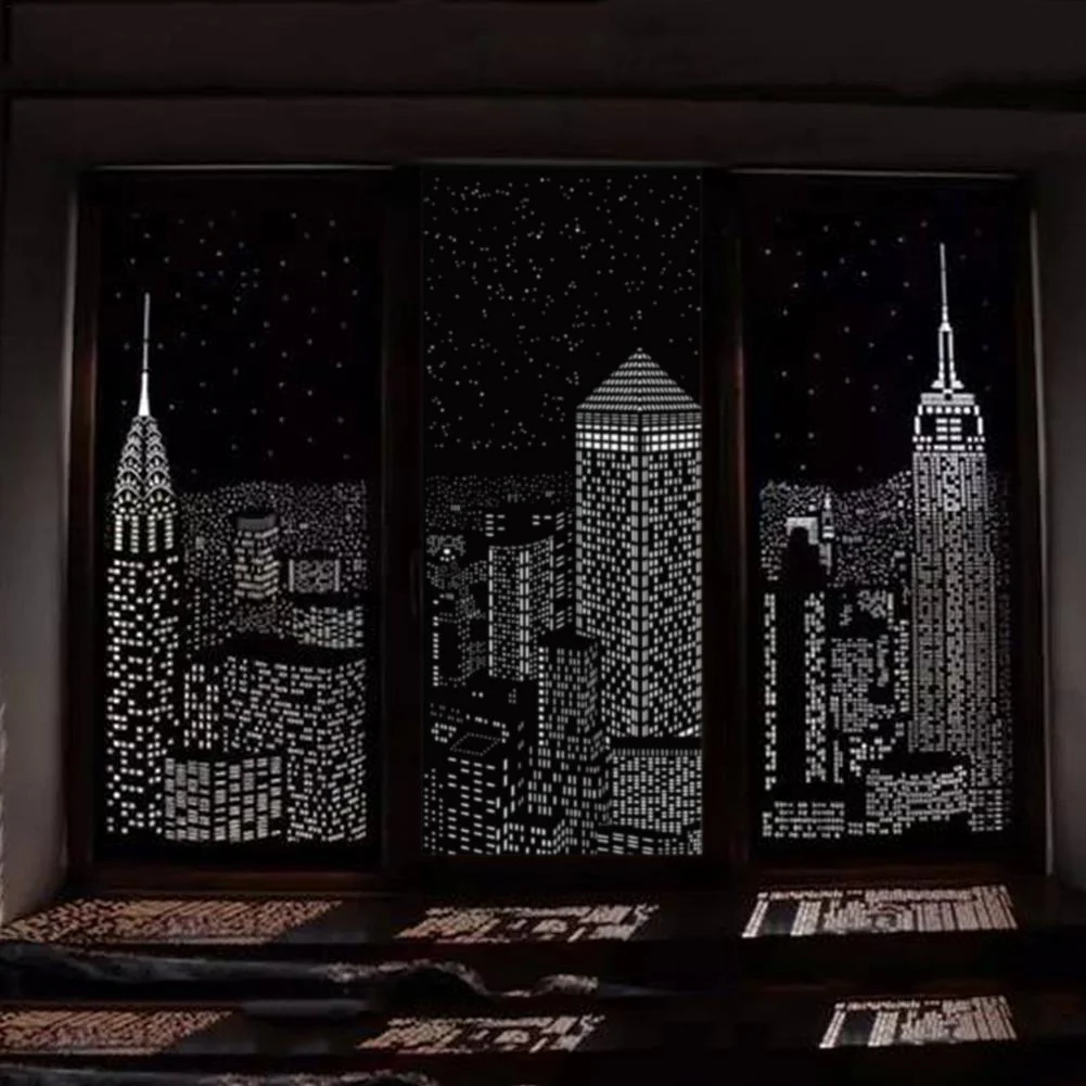 Unique City View Polyester Blackout Curtains - Image 2