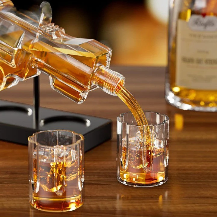 Unique Revolver Liquor Decanter Set - Image 2